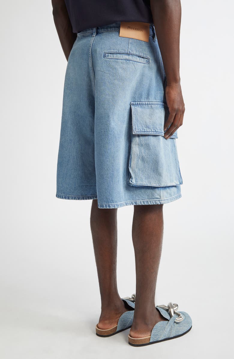JW Anderson Cargo Denim Shorts, Alternate, color,