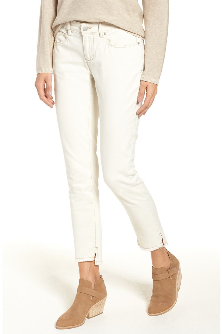 Stretch Organic Cotton Slim Ankle Jeans, Main, color, UNDYED NATURAL