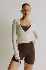 H&M Sports Wrap Top In Modal