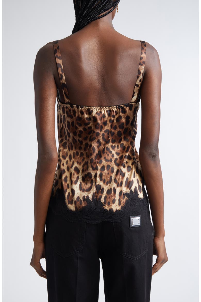 Leopard Print Satin & Lace Camisole, Alternate, color, LEO NEW
