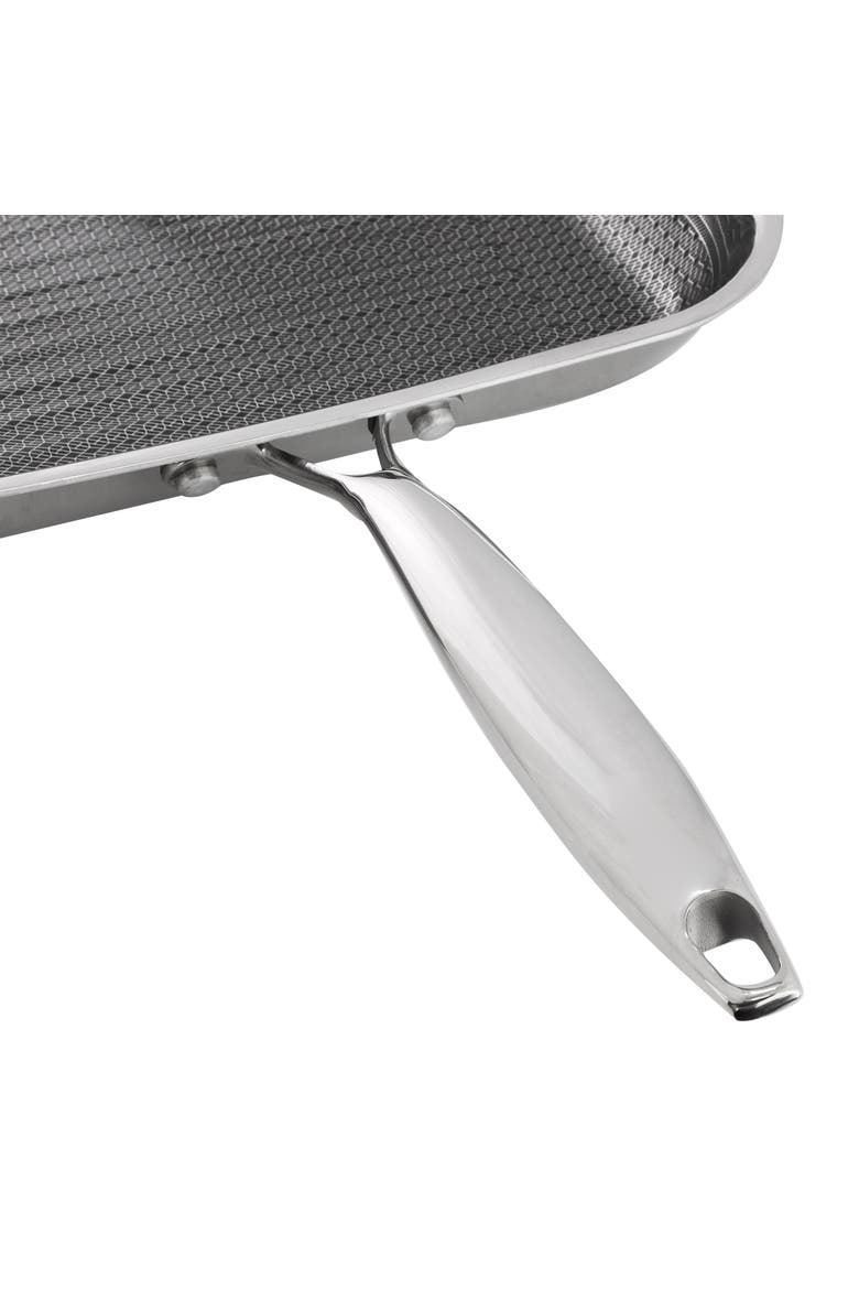 11in Hybrid Nonstick Square Grill Pan in Silver, Alternate, color, Silver