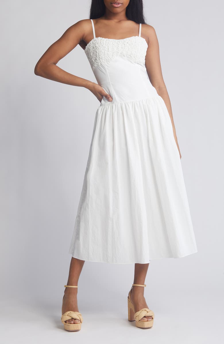 MOON RIVER Sweetheart Neck Midi Sundress | Nordstromrack
