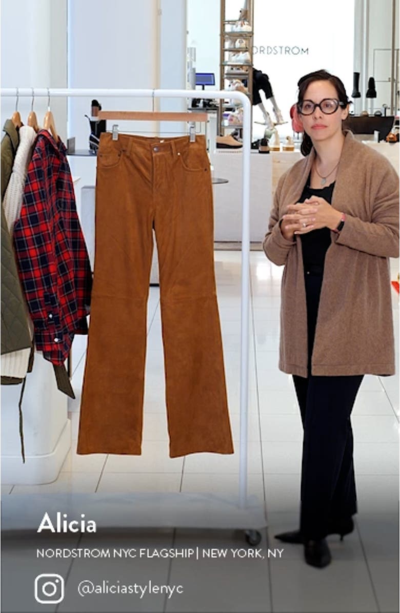 Brooke Suede Straight Leg Pants, sales video thumbnail