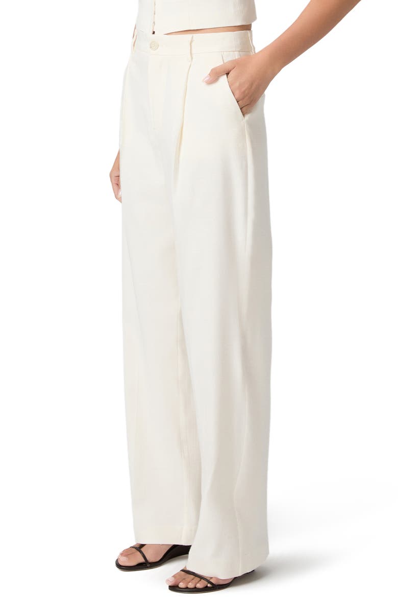 PAIGE Westin Pleated Straight Leg Pants, Alternate, color, Bone