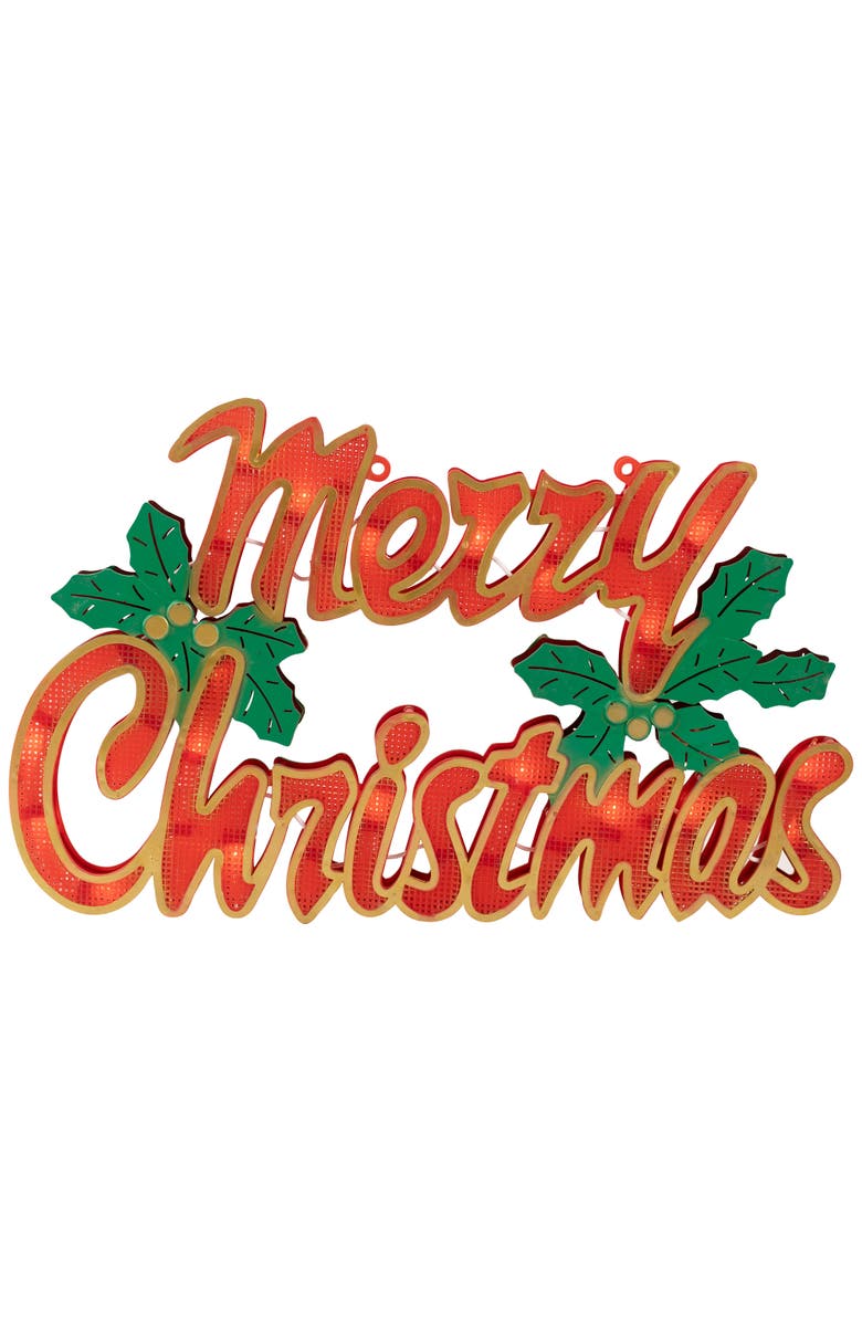 Northlight Lighted Merry Christmas Window Silhouette - 16.5", Main, color,