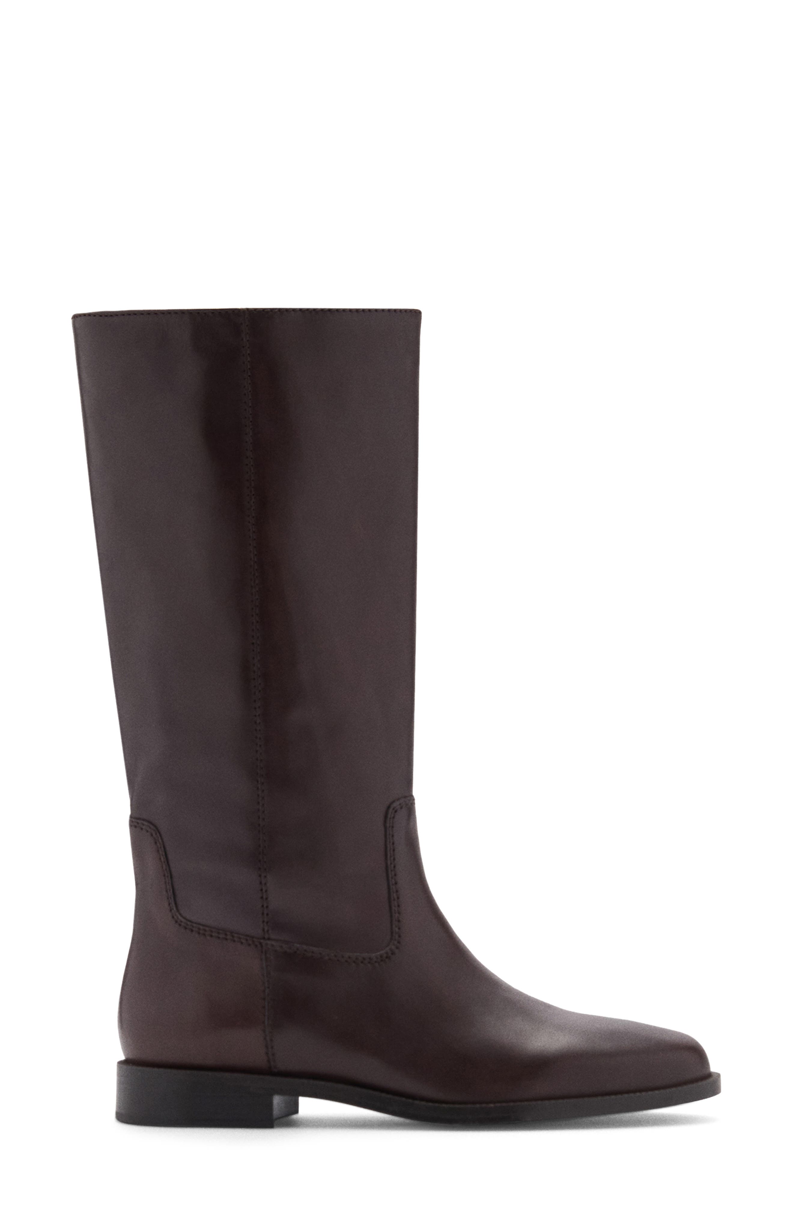 MANGO Knee High Boot, Alternate, color, Chocolate