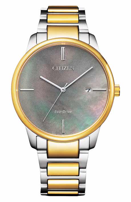 Citizen Eco-Drive Mother-of-Pearl Two-Tone Bracelet Watch, 39.2mm x 9.5mm