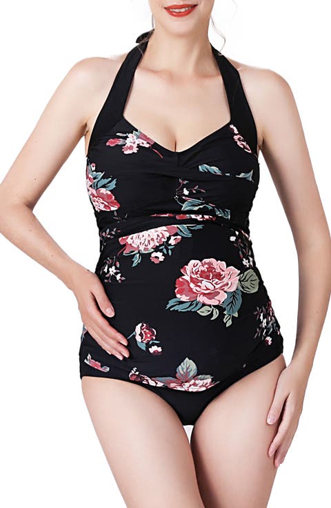 Arely Floral Print UPF50+ Two-Piece Maternity Swimsuit