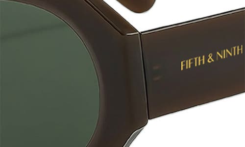 Fifth & Ninth Dixie 52mm Polarized Geometric Sunglasses In Brown