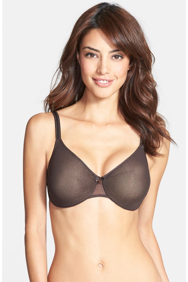 Intimates 'C Natural' Seamless Underwire Bra, Main, color, EBONY
