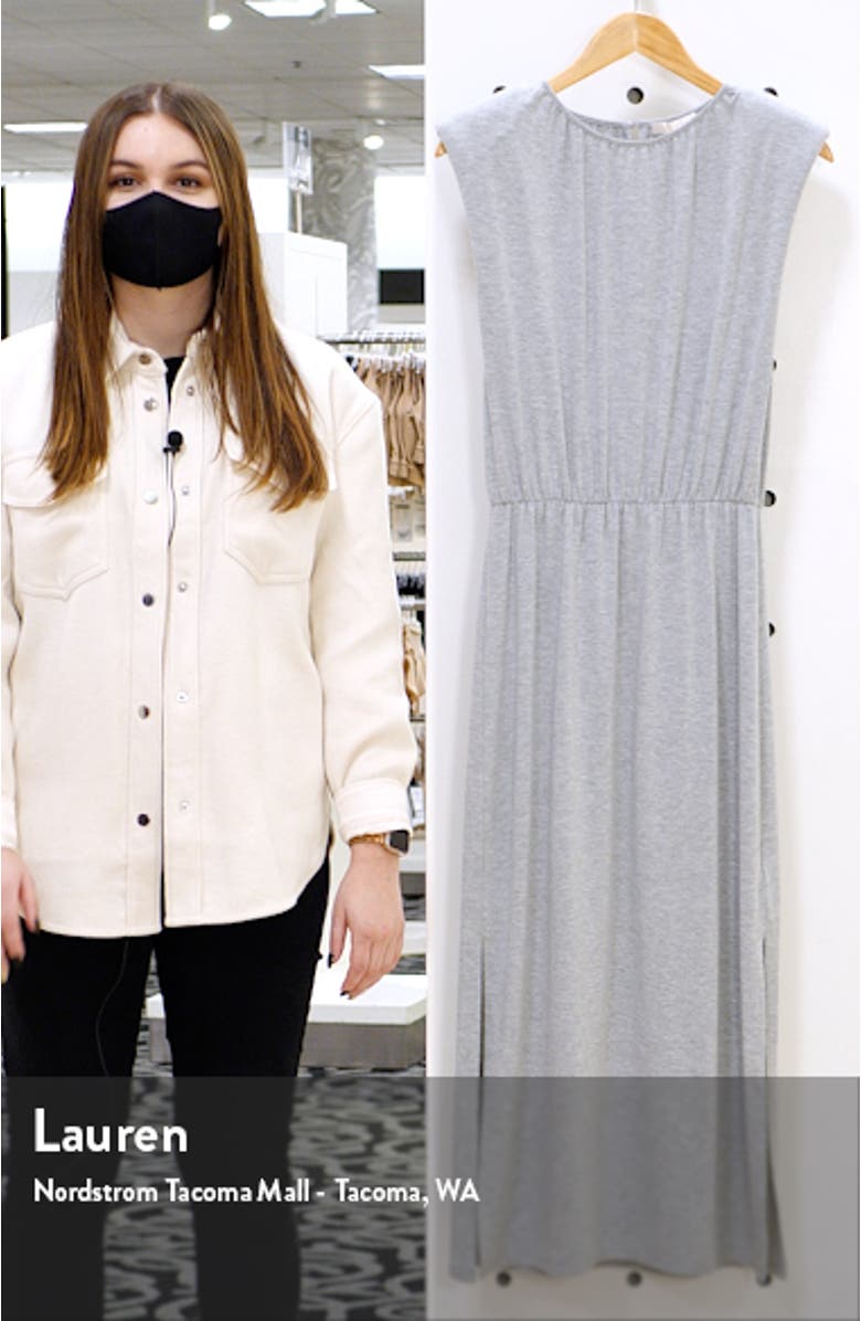 Padded Shoulder Midi Dress, sales video thumbnail