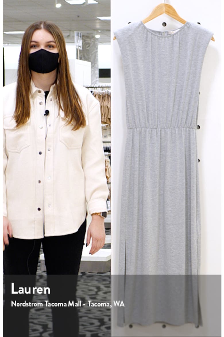 Padded Shoulder Midi Dress video
