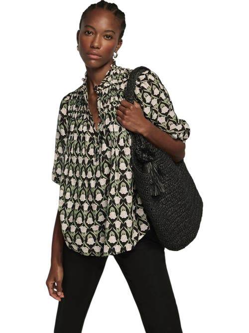 MINT VELVET MINT VELVET PRINT COTTON BLOUSE