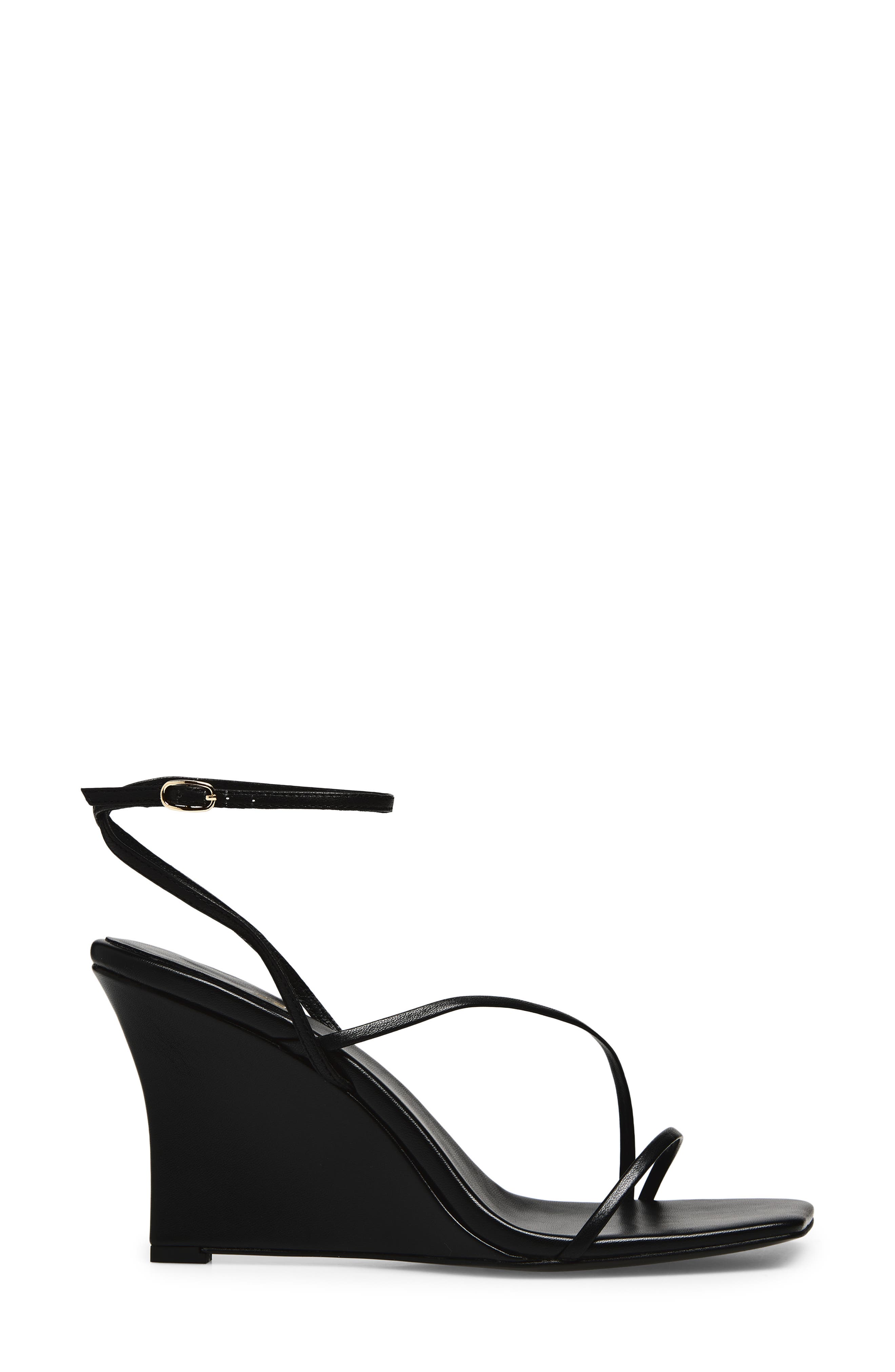 Jeffrey Campbell Highlight Ankle Strap Wedge Sandal, Alternate, color, Black