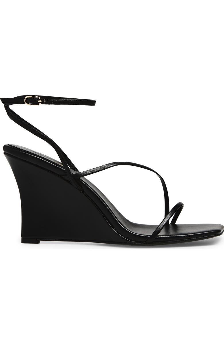 Jeffrey Campbell Highlight Ankle Strap Wedge Sandal, Alternate, color, Black