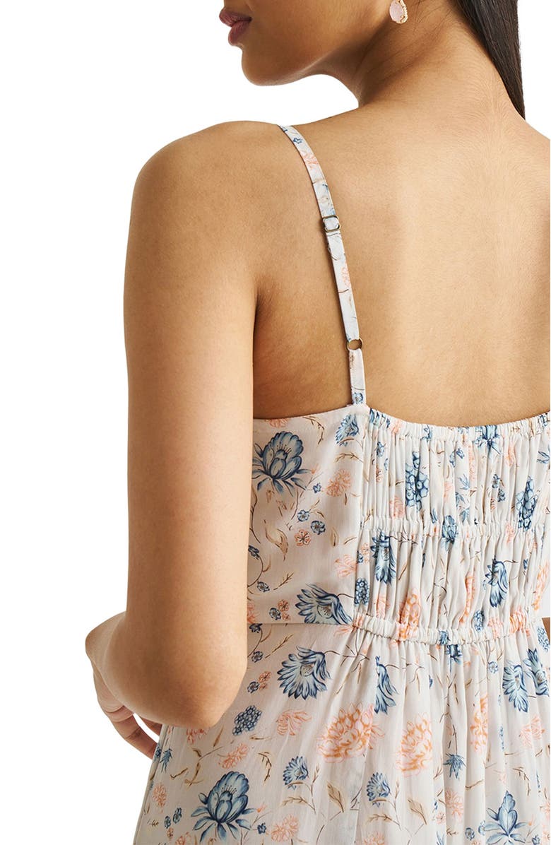 Reistor Ruched Floral Strappy Maxi Dress, Alternate, color, Azalea Allure