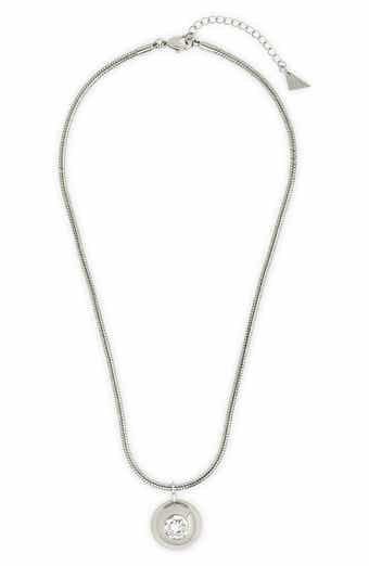 Zora Cubic Zirconia Dome Pendant Necklace
