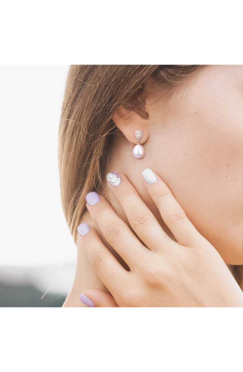 Julianna B. Pearl, Morganite & Diamond Drop Earrings 10k, Alternate, color, Morganite