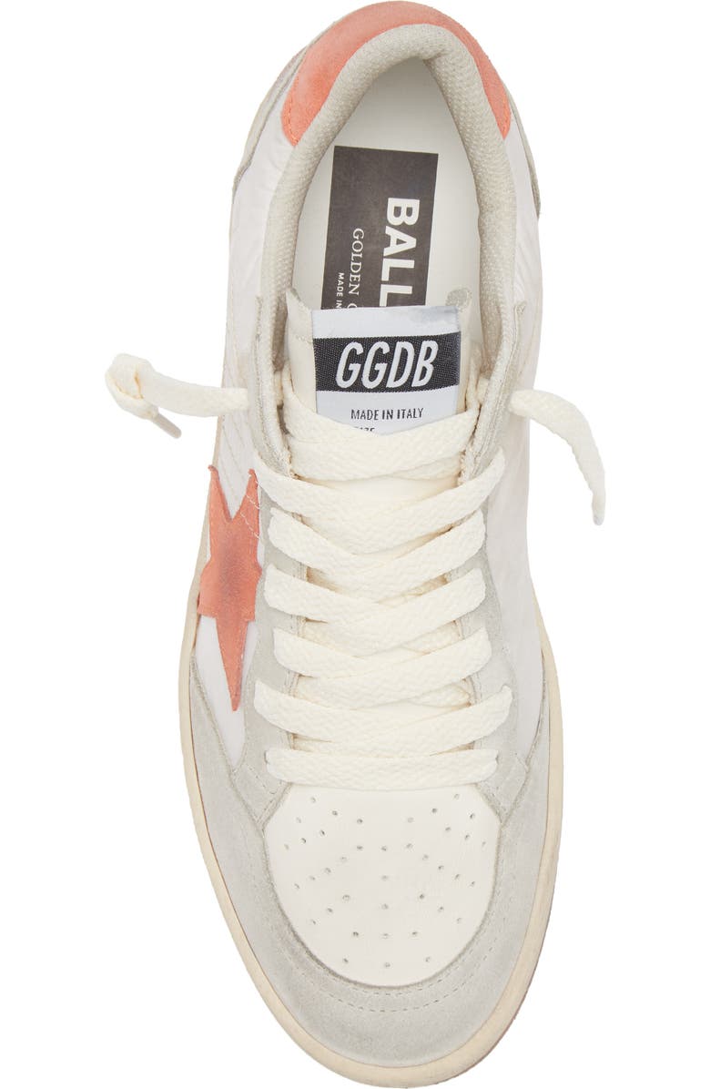 Golden Goose Ball Star Mixed Media Low Top Sneaker, Alternate, color, Yellow/ Grey/ Coral/ White