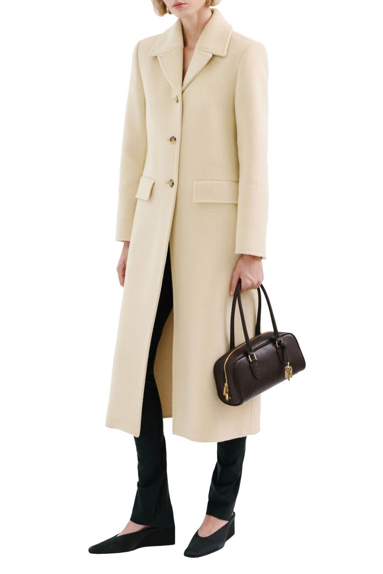 Wool Blend Coat, Main, color, VANILLA
