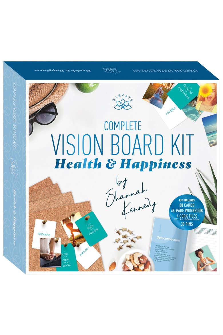 Complete Vision Board Kit, Health & Happiness, Wellness Goal Setting, Main, color, Multicolored