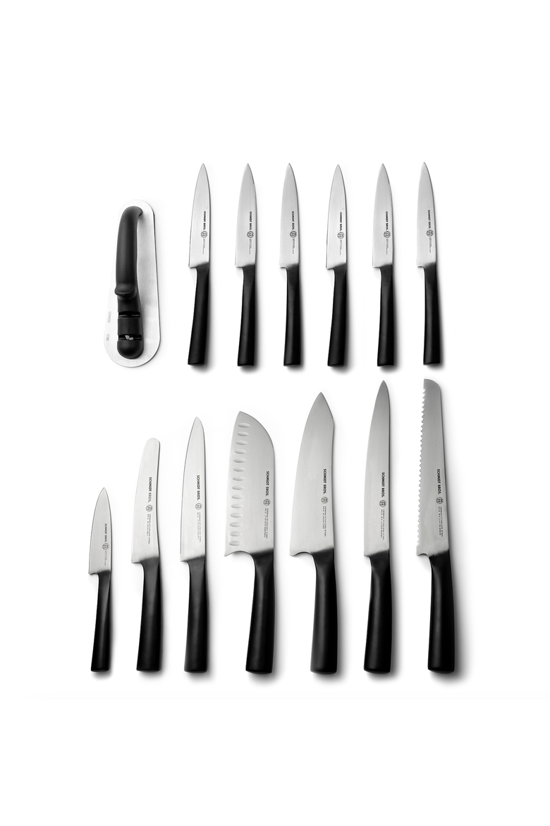 Carbon 6, 15-Piece Knife Block Set, Alternate, color, Black