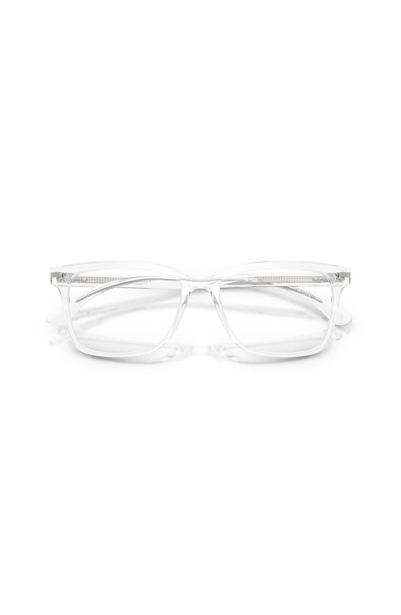 Prada 56mm Rectangle optical glasses, Alternate, color, Transparent