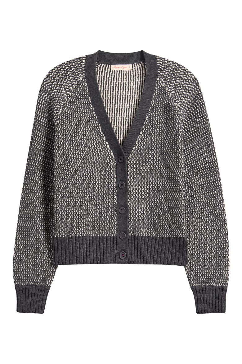 Robin Texture Cardigan, Alternate, color, BLK/WHITE