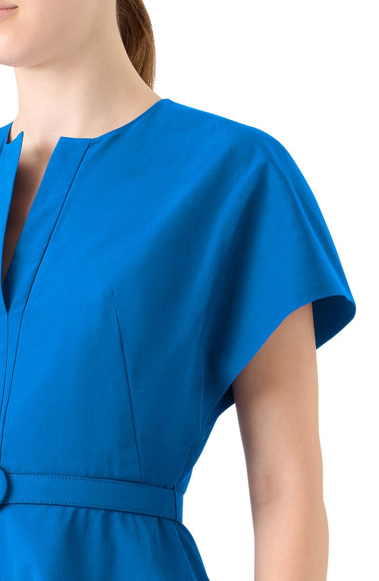 Akris punto Belted Techno Maxi Dress, Alternate, color, Cobalt Blue