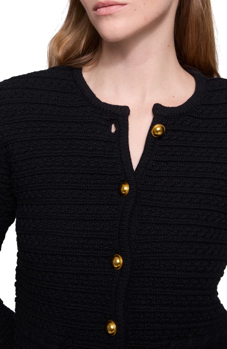 Rebecca Minkoff Isla Braided Crop Cotton Blend Cardigan, Alternate, color, 