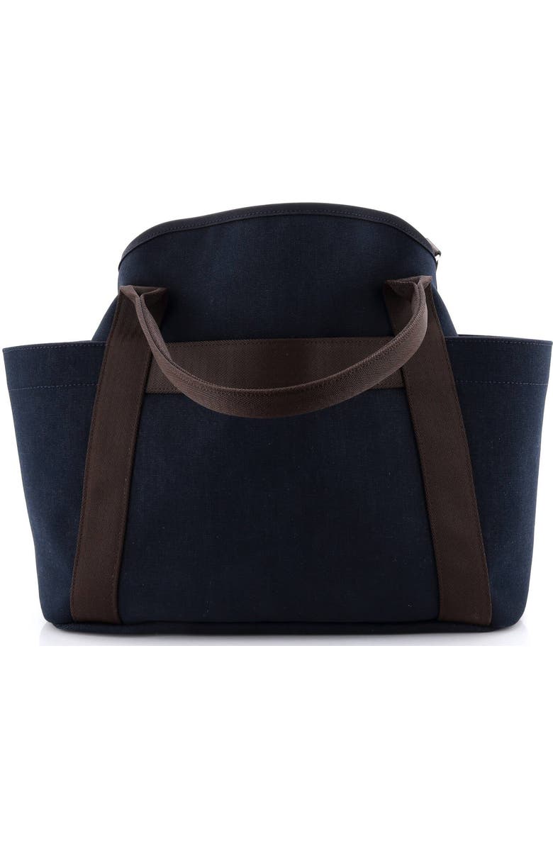 Pre-Owned Hermes Sac De Pansage Groom Handbag Canvas, Alternate, color, Bleu Nuit