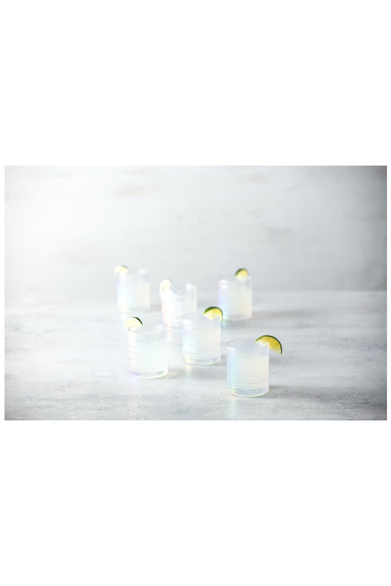 Jupiter Set of 6 Double Old Fashion Glasses, Alternate, color, IRIDESCENT