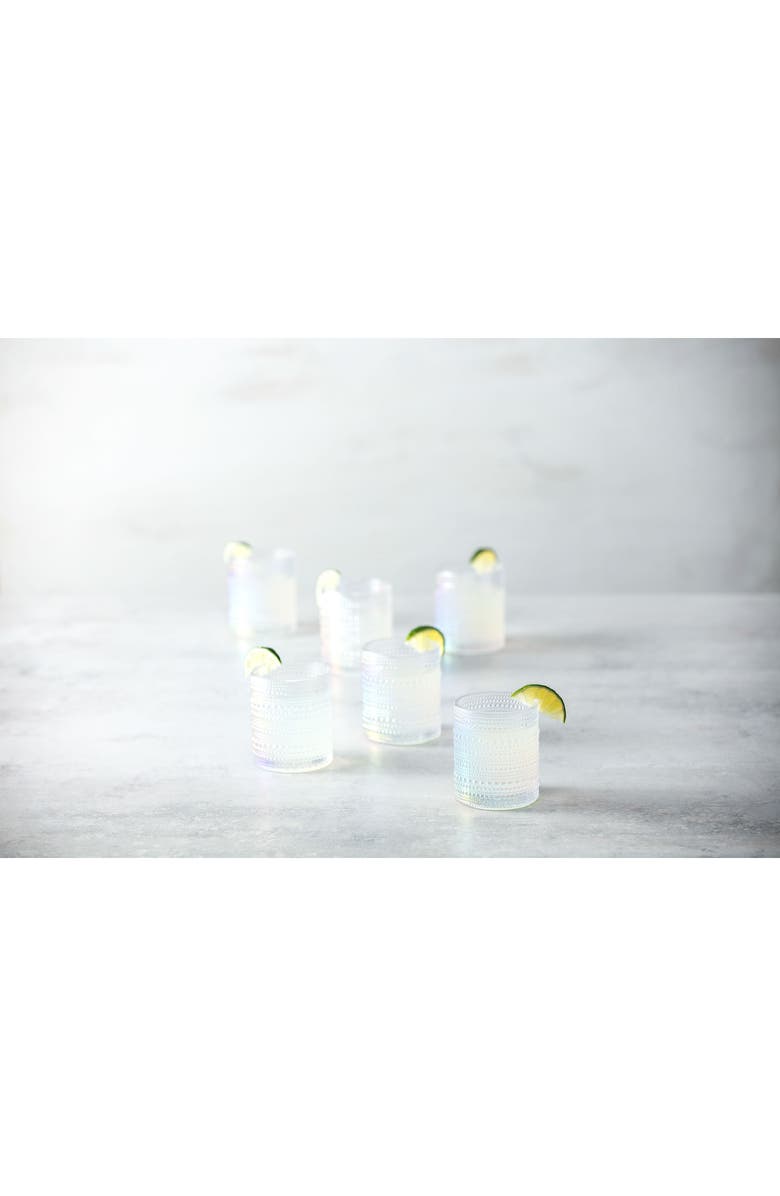 Fortessa Jupiter Set of 6 Double Old Fashion Glasses, Alternate, color, Iridescent