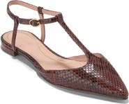 Cole Haan Marlah T-Strap Pointed Toe Ballet Flat