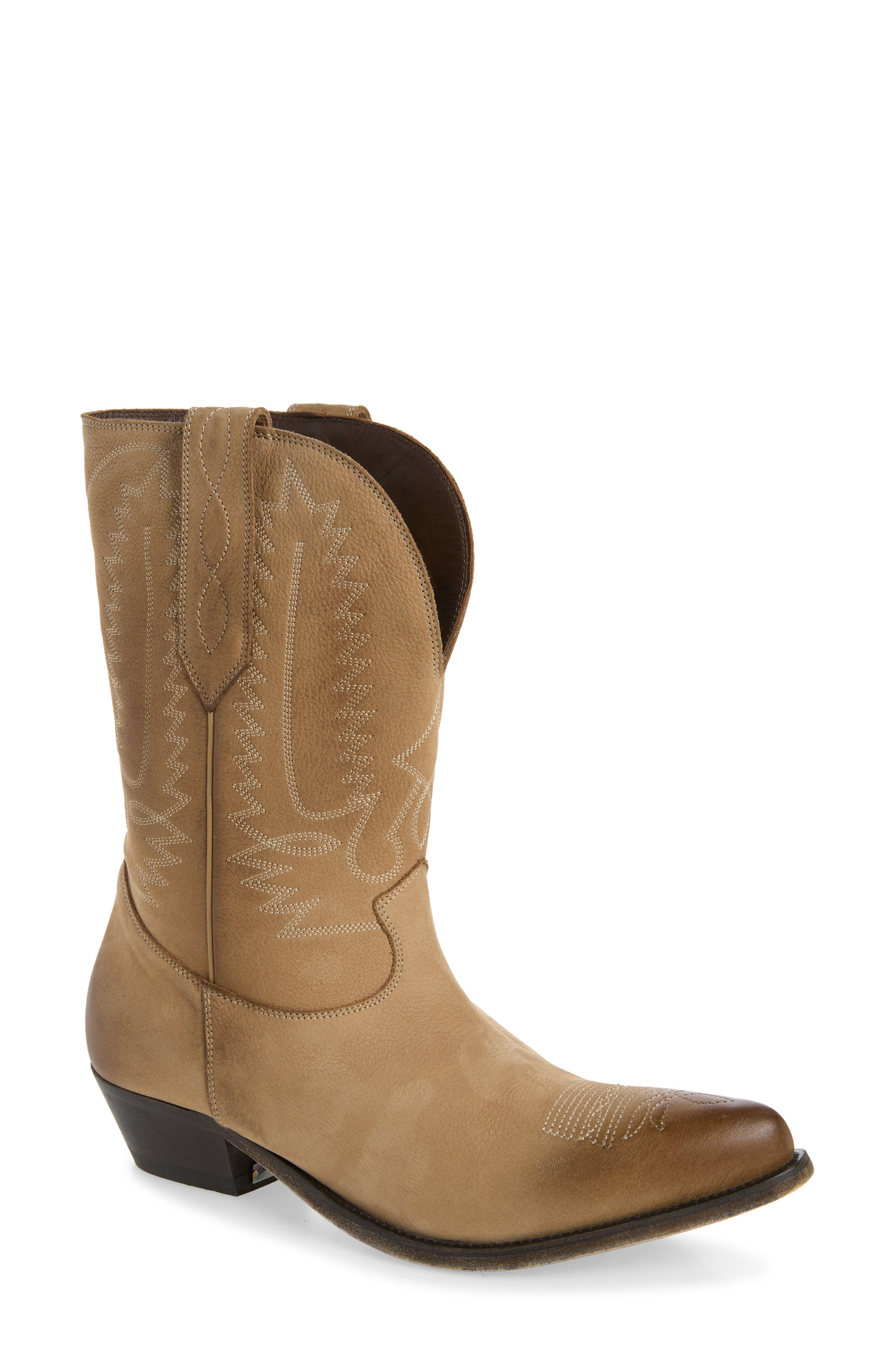 Wish Star Low Western Boot, Main, color, TABACCO