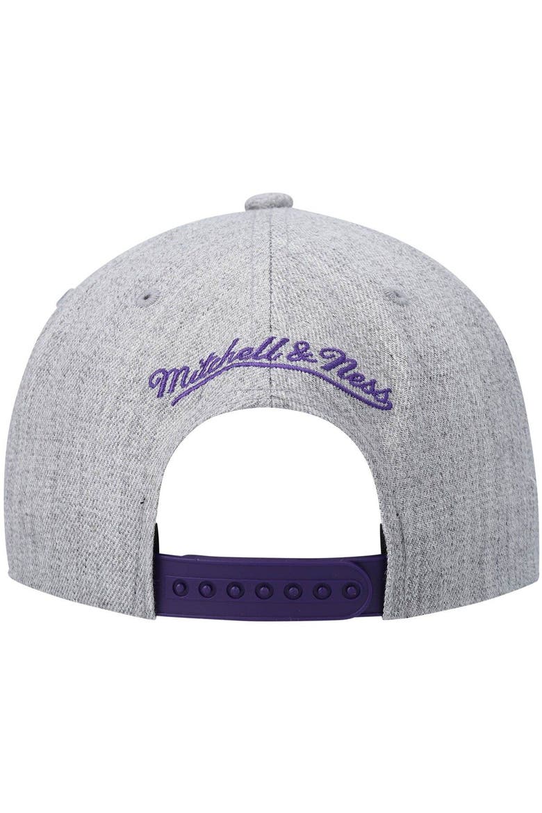 Men's Mitchell & Ness Heathered Gray Phoenix Suns Hardwood Classics Team 2.0 Snapback Hat, Alternate, color, Heather Gray