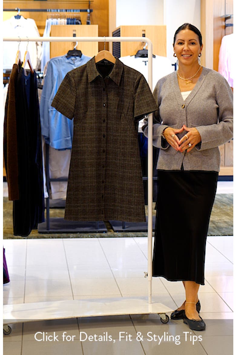 Glen Plaid A-Line Shirtdress video