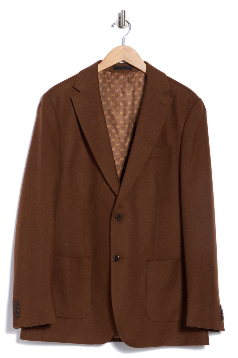 Notch Lapel Wool Blend Sport Coat, Alternate, color, VICUNA