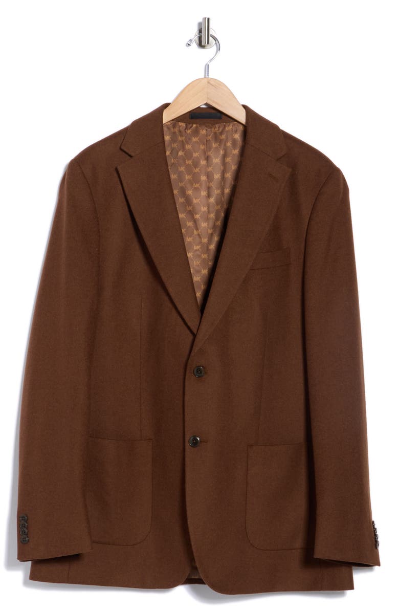Michael Kors Notch Lapel Wool Blend Sport Coat, Alternate, color, Vicuna