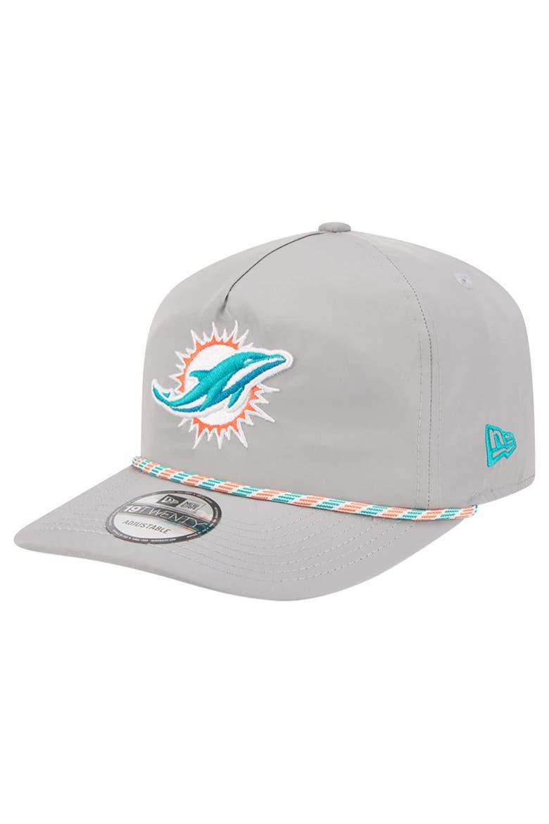Men's New Era Gray Miami Dolphins Rope 19TWENTY Hat, Main, color, Gray