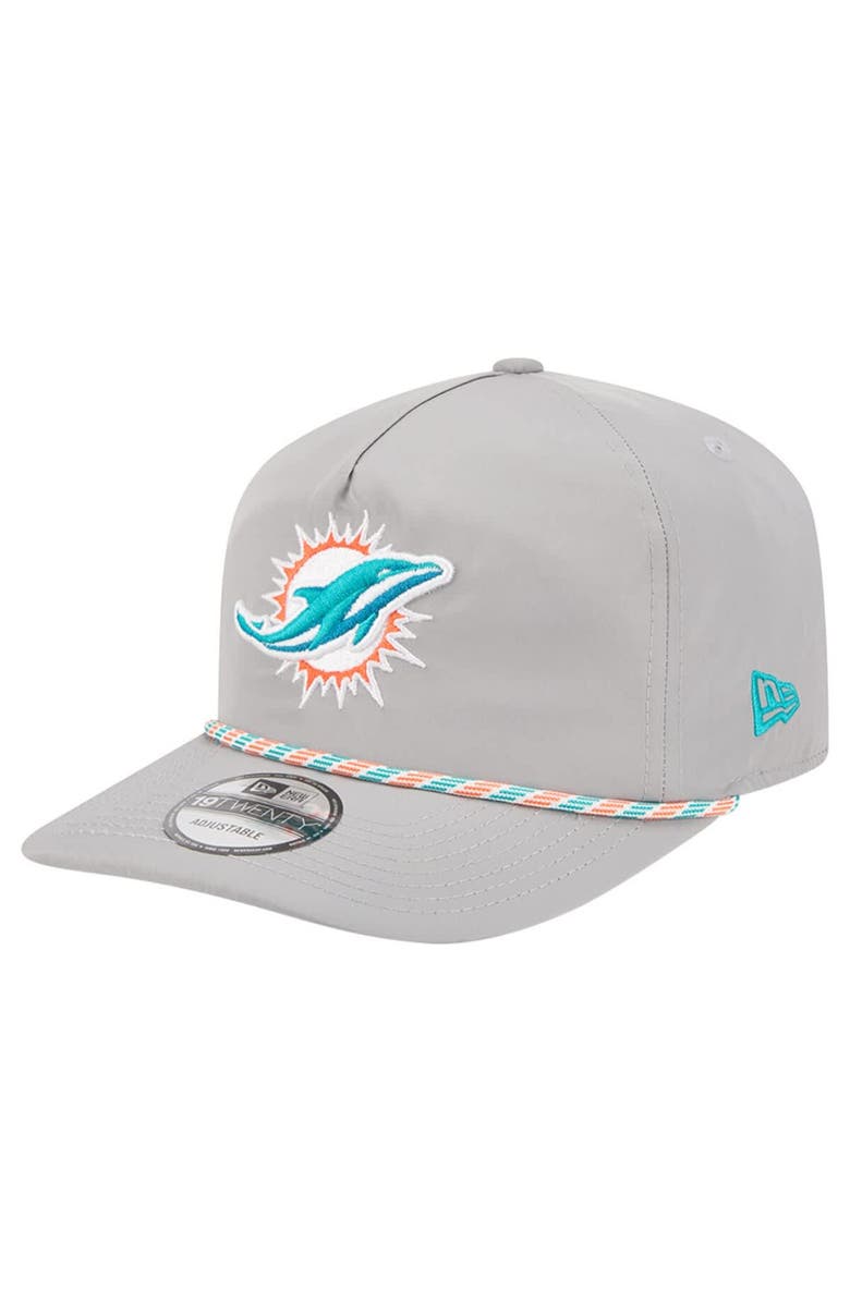 New Era Men's New Era Gray Miami Dolphins Rope 19TWENTY Hat, Main, color, Gray