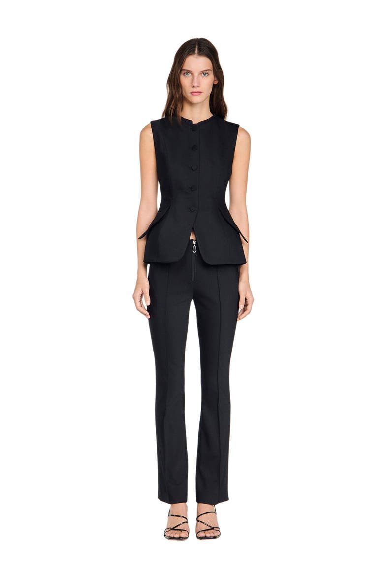 Peplum jacket, Alternate, color, Black