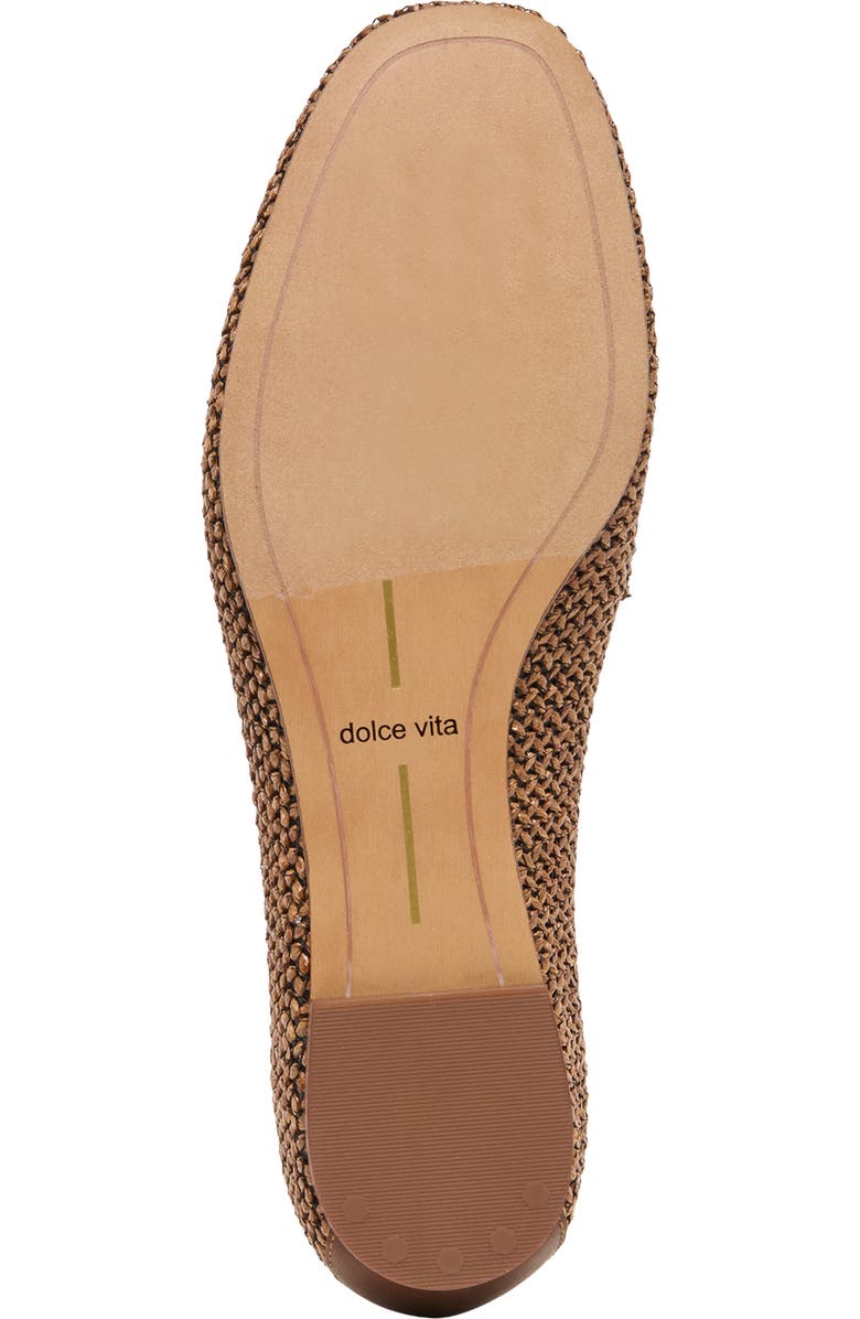 Dolce Vita Kiala Embellished Raffia Loafer, Alternate, color, Chocolate Raffia