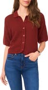 Halogen® Cotton Short Sleeve Cardigan