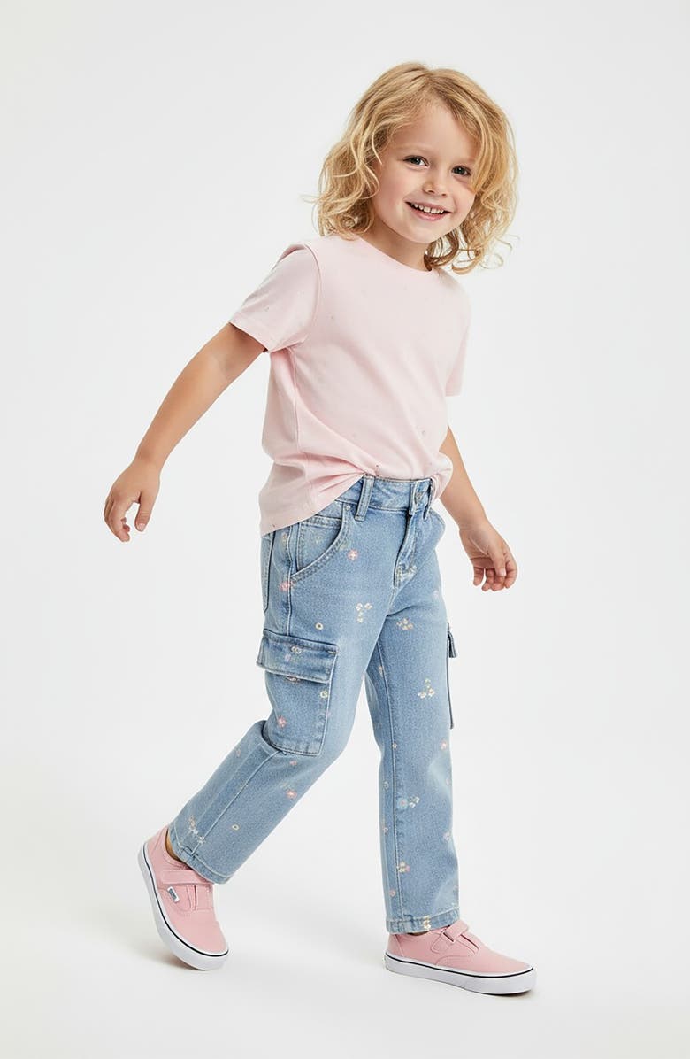 Joe's Jeans Kids' Floral Cargo Pants, Alternate, color, Bleach Wash 130