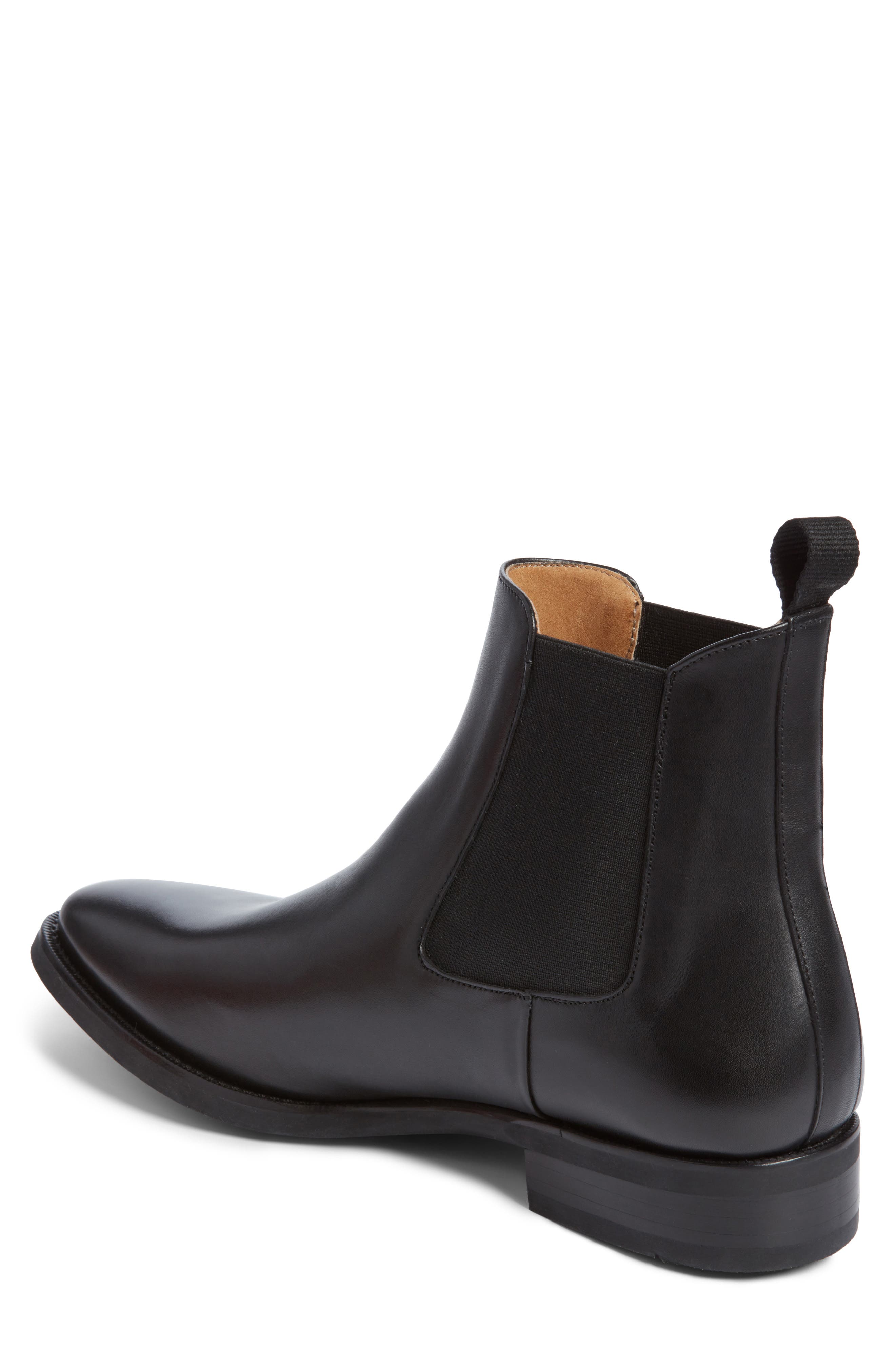 Ellis Water Resistant Chelsea Boot, Alternate, color, BLACK LEATHER