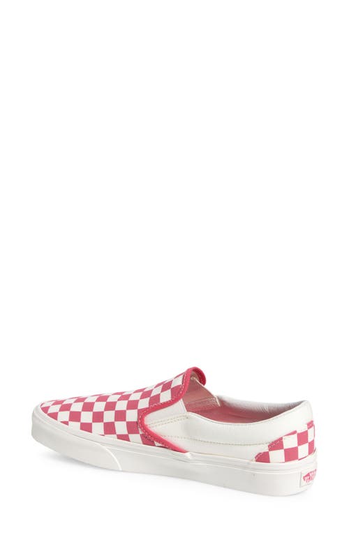Vans Classic Slip On Sneakers Checkerboard Rhinestone Red In Red