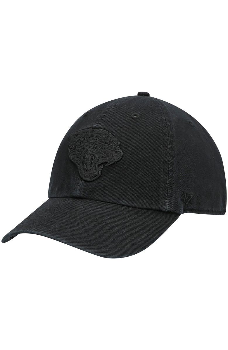 '47 Men's '47 Black Jacksonville Jaguars Team Tonal Clean Up Adjustable Hat, Alternate, color, Black