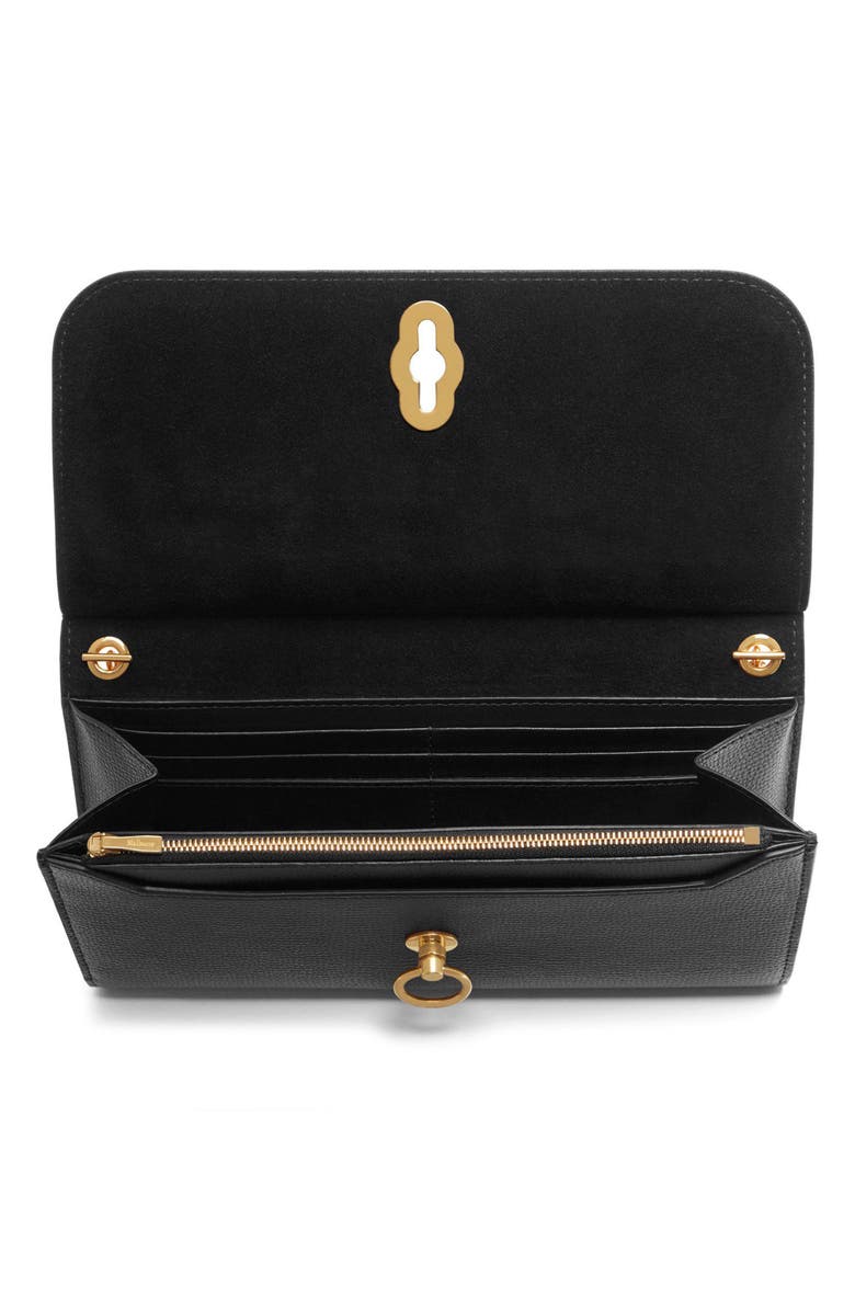 Mulberry Amberley Leather Clutch, Alternate, color, Black