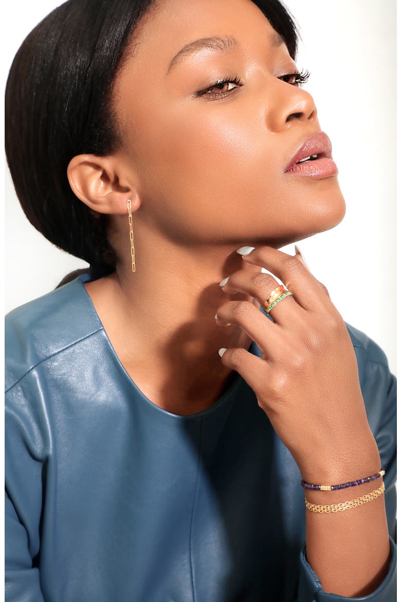 14K Gold Long Chain Earrings (Nordstrom Exclusive), Alternate, color, YELLOW GOLD